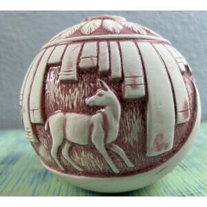 Vintage Native American Hand Carved Sgraffito Seed Pot Pottery Vase